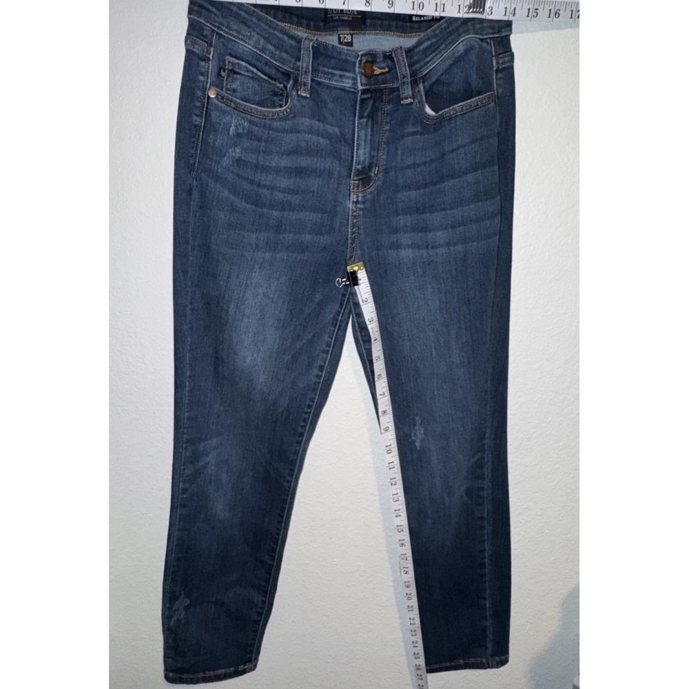 Judy Blue JB82251DK Womens Size 7/28 Relaxed Fit Dark Wash Stretch Denim Jeans - Picture 13 of 16